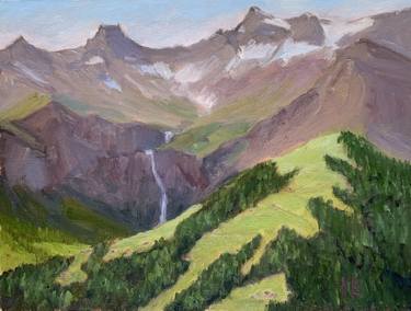 Adelboden-Swiss Paradise plein air oil painting thumb