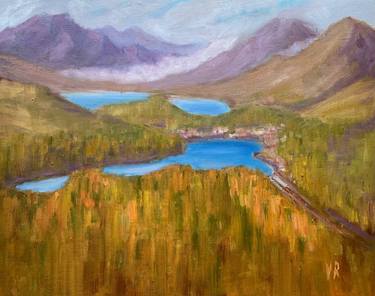 Autumn in Swiss Alps (Mouttas Muragl) plein air oil thumb