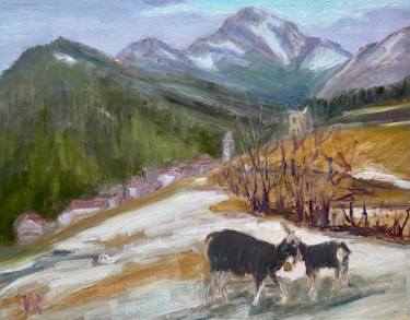 Somewhere in mountains pleinair oil painting thumb