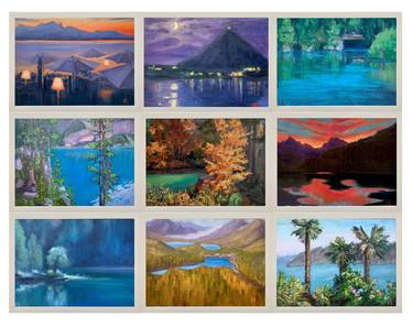 Swiss Lakes Beauty 9 pleinair oil paintings thumb
