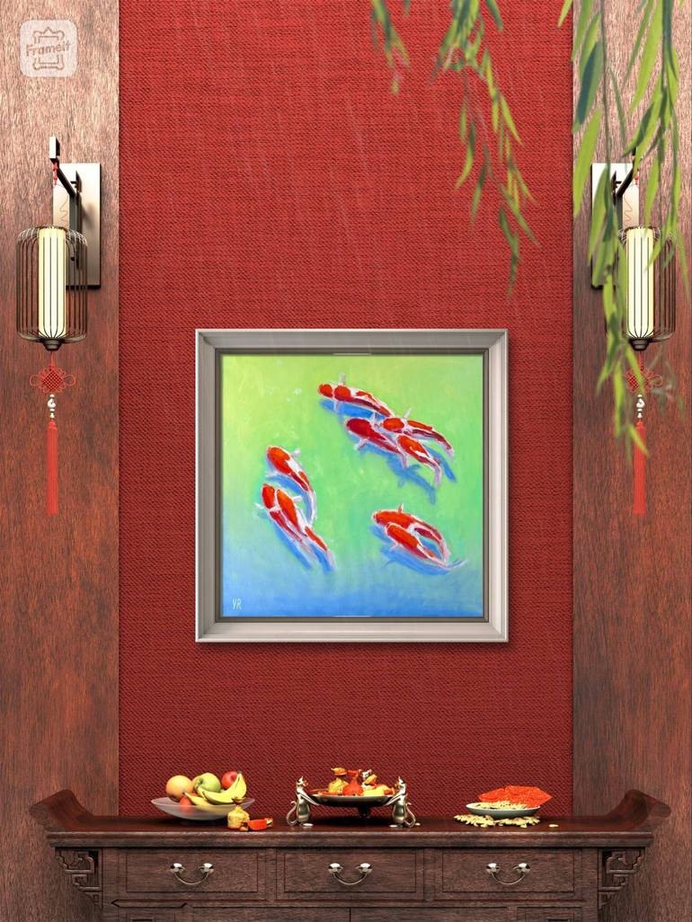 Original Expressionism Fish Painting by Victoria Rechsteiner