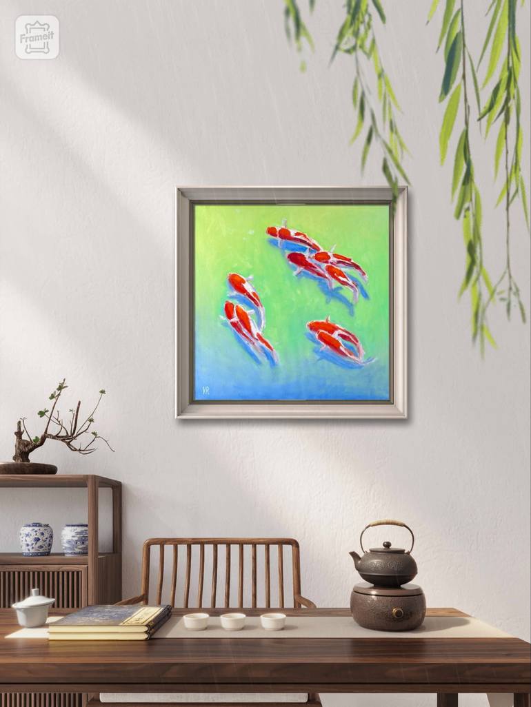 Original Expressionism Fish Painting by Victoria Rechsteiner