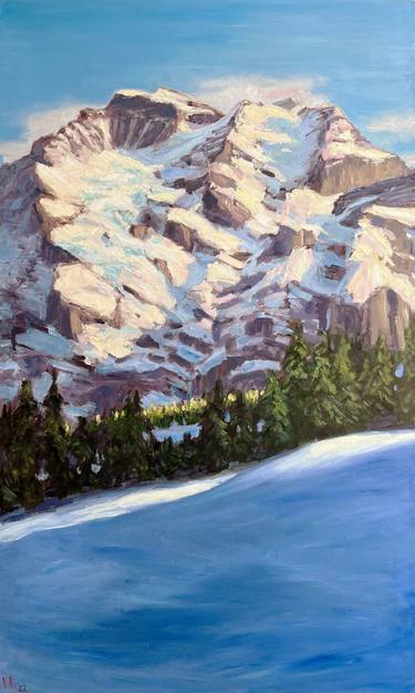 Spring in Alps (Jungfrau) oil on canvas thumb