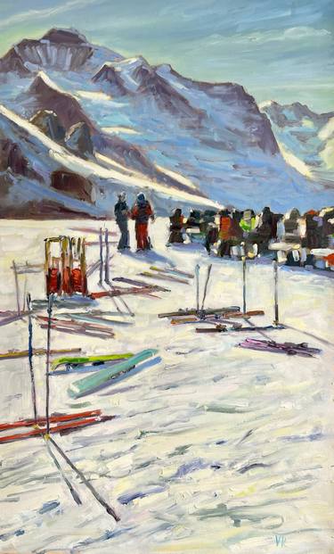 Apres-ski oil painting thumb