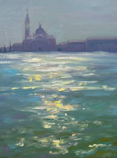 Morning sun in Venice plein air thumb