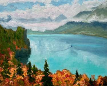 Print of Impressionism Landscape Paintings by Victoria Rechsteiner