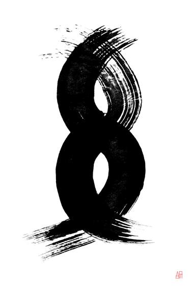 Original Conceptual Abstract Drawing by Sumi Works By Chiaki