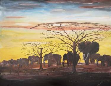 Original Animal Paintings by Peter Mburu