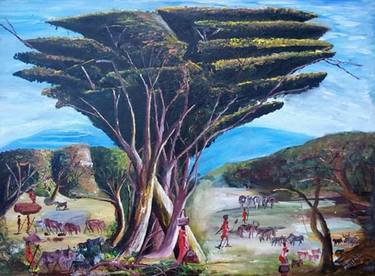 Original Landscape Paintings by Peter Mburu