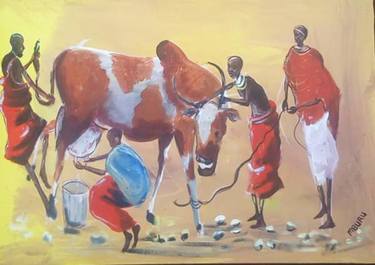 Original Family Paintings by Peter Mburu