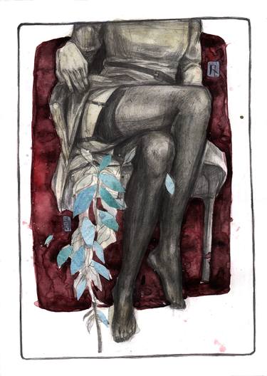 Print of Figurative Erotic Drawings by Polina Kharlamova