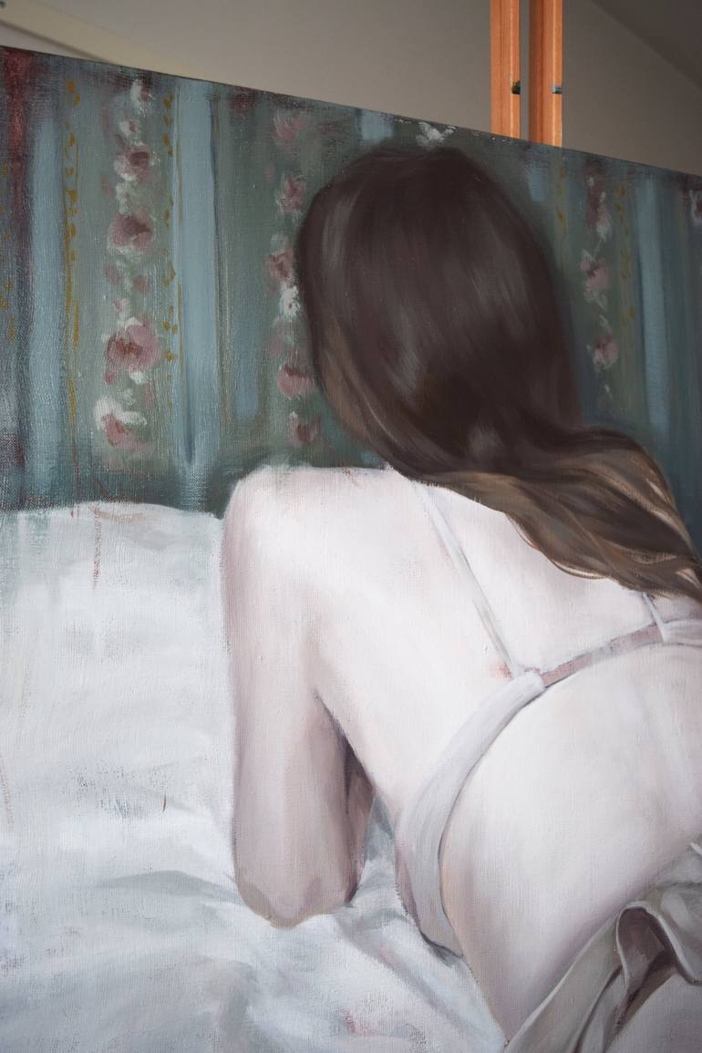 Original Figurative Nude Painting by Polina Kharlamova