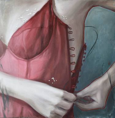 Original Figurative Erotic Paintings by Polina Kharlamova