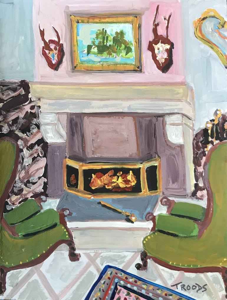 Cozy Conversations Painting by Patricia Nolan-Brown aka Troods ...