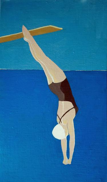 Print of Art Deco Sport Paintings by Layla Oz Art Studio