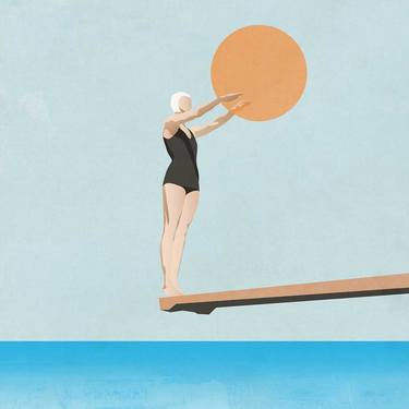 Original Minimalism Sport Digital by Layla Oz Art Studio