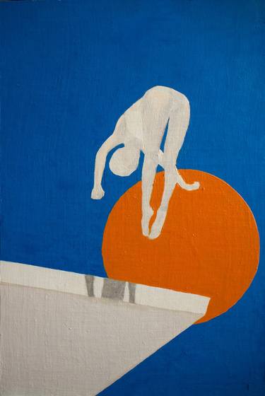 Print of Minimalism Sports Paintings by Layla Oz Art Studio