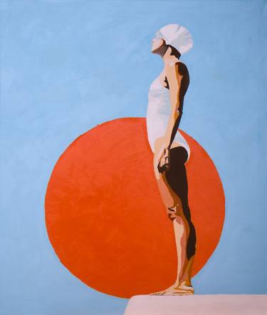 Original Minimalism Sports Painting by Layla Oz Art Studio