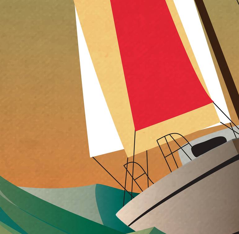 Original Figurative Boat Mixed Media by Layla Oz Art Studio