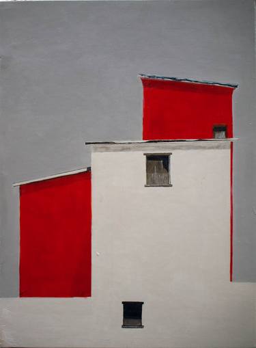 Original Contemporary Architecture Paintings by Layla Oz Art Studio