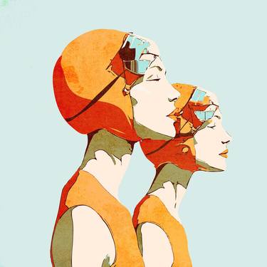 Original Figurative Sports Mixed Media by Layla Oz Art Studio