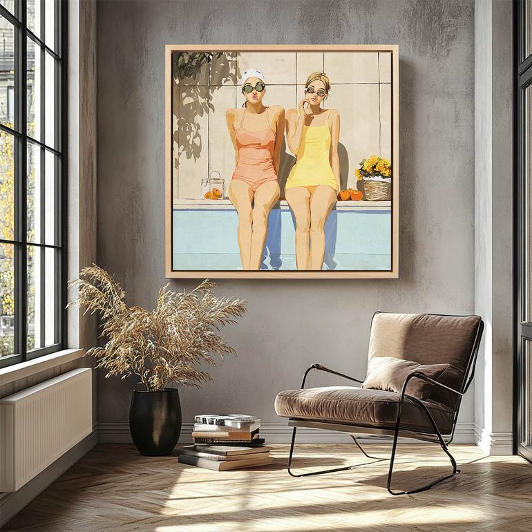 Original Figurative Sports Mixed Media by Layla Oz Art Studio