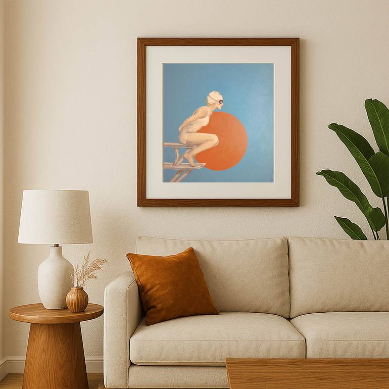 Original Illustration Beach Painting by Layla Oz Art Studio