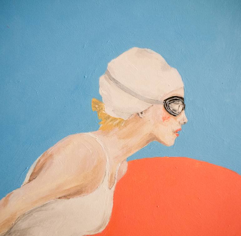 Original Illustration Beach Painting by Layla Oz Art Studio