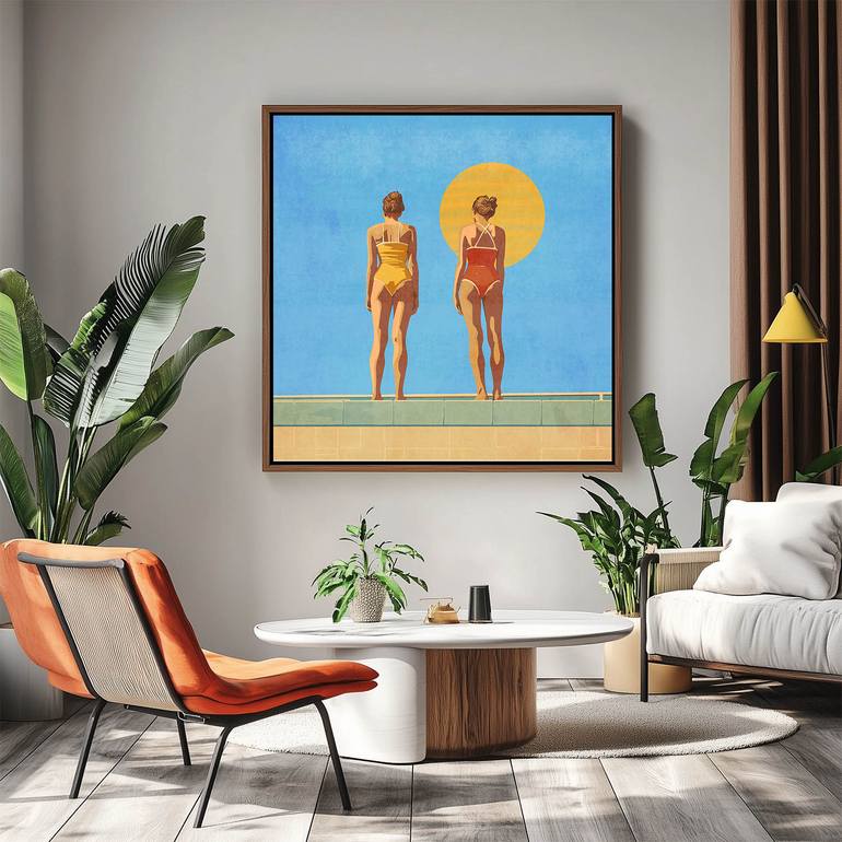 Original Figurative Sports Mixed Media by Layla Oz Art Studio
