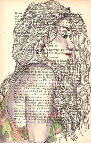 Print of Women Drawings by Layla Oz Art Studio
