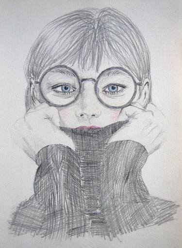 Girl with glasses thumb