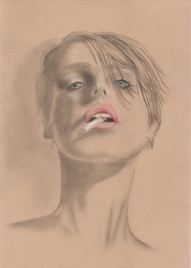 Original Portrait Drawings by Layla Oz Art Studio