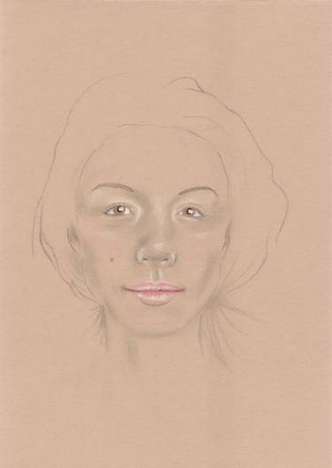 Original Figurative Portrait Drawings by Layla Oz Art Studio