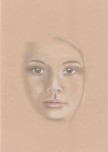 Original Figurative Portrait Drawings by Layla Oz Art Studio