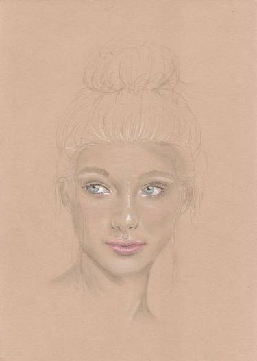 Original Portraiture Portrait Drawings by Layla Oz Art Studio