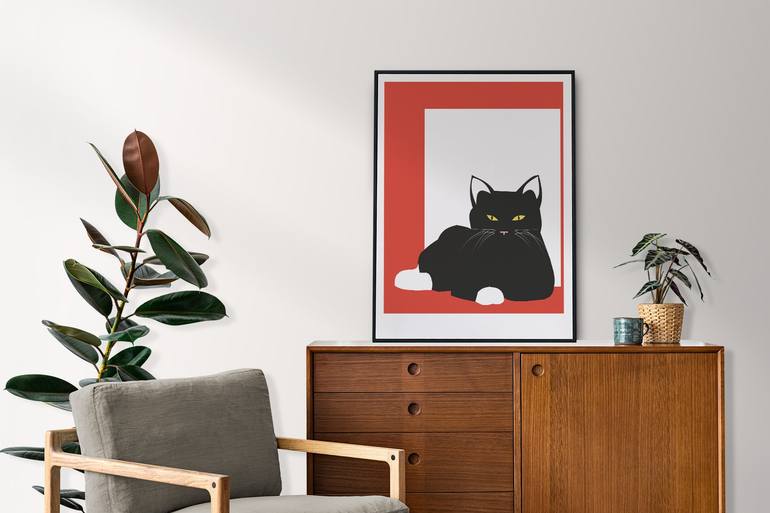 Original Cats Digital by Layla Oz Art Studio