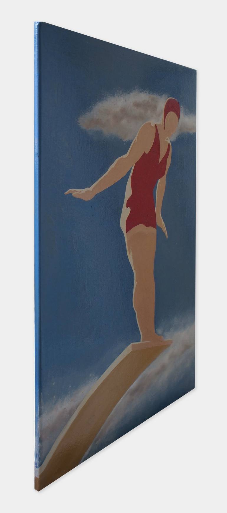 Original Art Deco Sports Painting by Layla Oz Art Studio