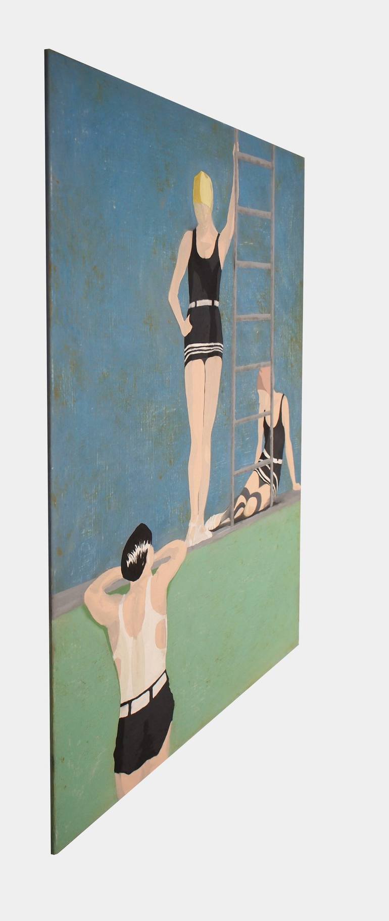 Original Art Deco People Painting by Layla Oz Art Studio
