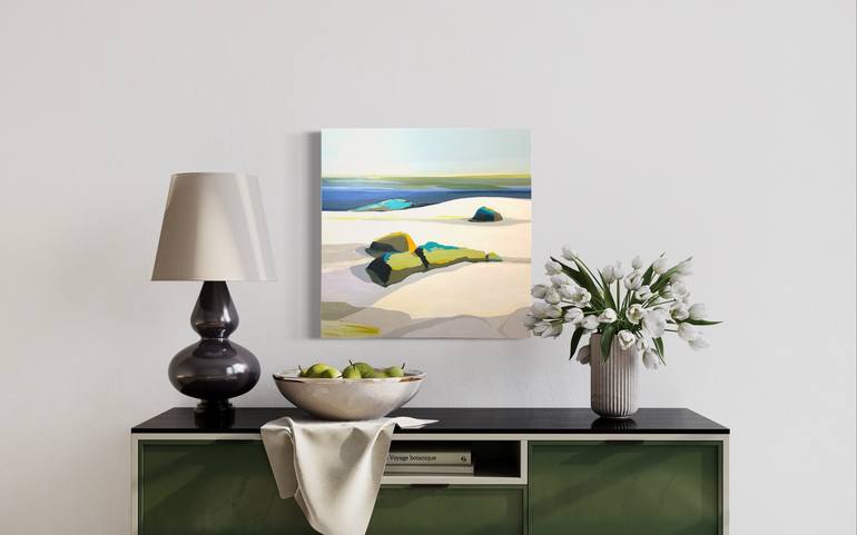 Original Abstract Beach Painting by Angela Seear