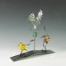 When I started creating this egg pople-Eggtion Figures, I imagined what their life would be. So,I depicted scenic moments of egg people's world. This particular piece " Are You My Papa?" is about adventure of searching their identity or origen.