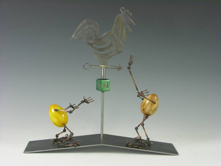 Original Art Deco Humor Sculpture by Tomoaki Orikasa