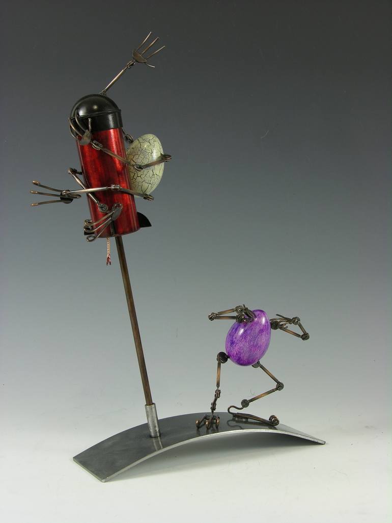 Original Figurative Humor Sculpture by Tomoaki Orikasa