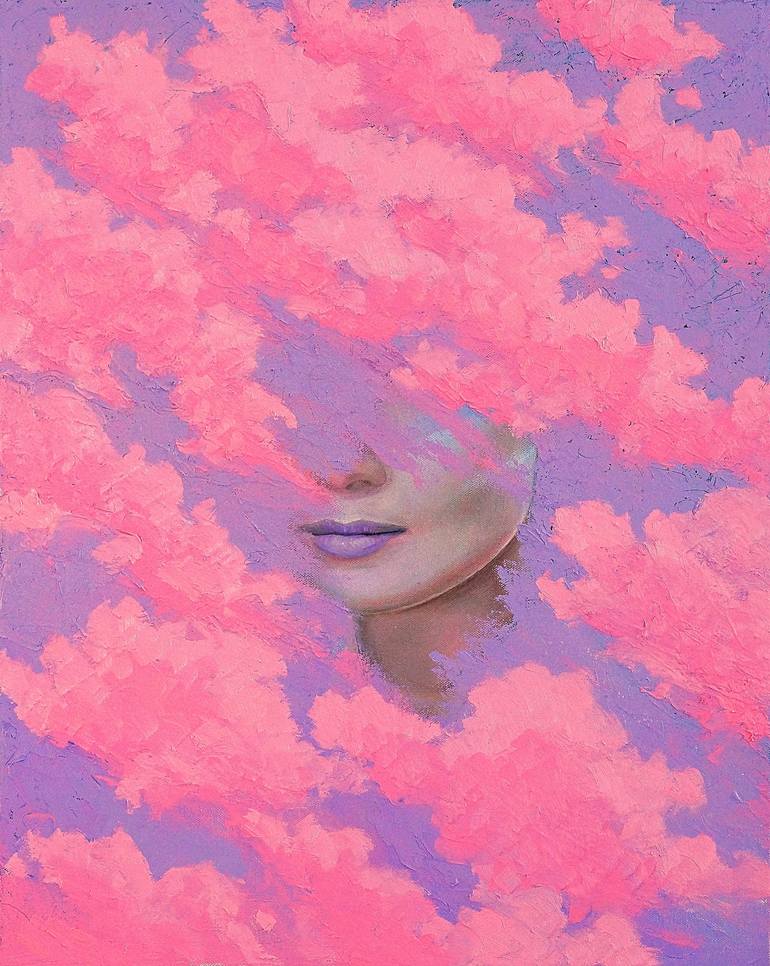 Audrey Hepburn In Pink Clouds Painting By Artur Pashkov Saatchi Art