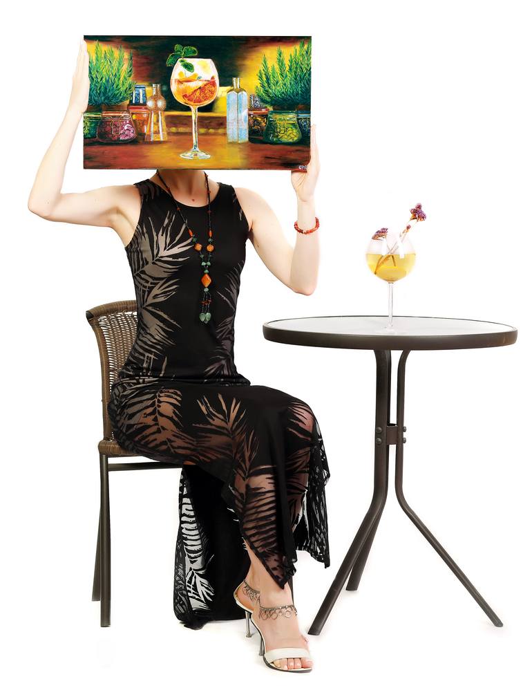 Original Art Deco Food & Drink Painting by Gina Fenix