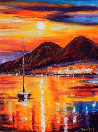 Print of Yacht Paintings by Gina Fenix