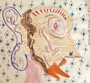 Print of Dada Portrait Drawings by SCALFINO Francesca Germanetti