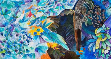 Original Contemporary Floral Paintings by Rubia Viegas