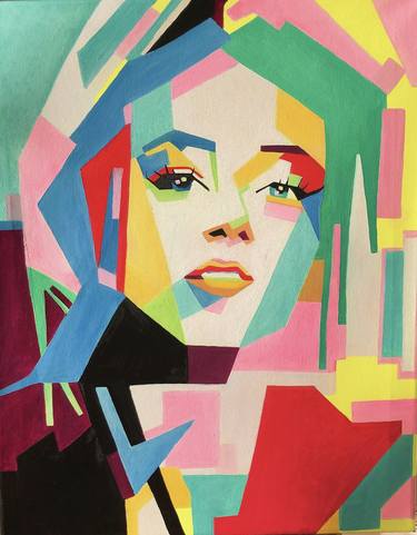 Print of Pop Art Portrait Paintings by Mariya Vdovchenko