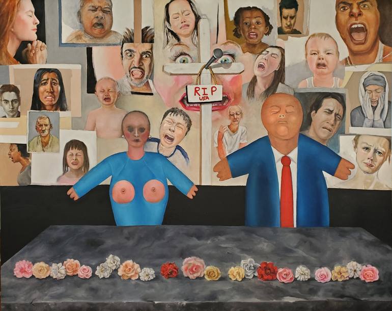 Original Figurative Political Painting by Lori Markman