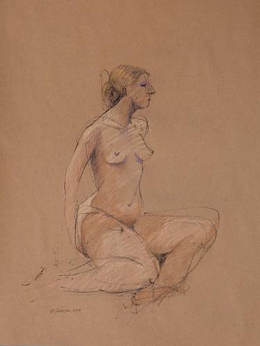 Original Figurative Women Drawings by Lori Markman